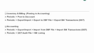 UBS Accounting GST 2/3 C - Transaction - Posting