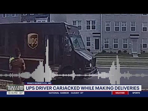 A UPS driver in Maryland had his car stolen at gunpoint, and the truck was stolen in broad daylight