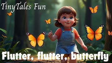 Butterfly song | Flutter Butterfly Poem for kids | Dancing Flying butterfly Nursery Rhymes song
