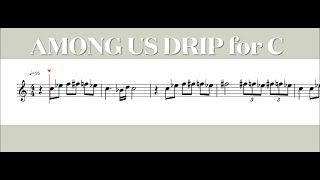 Among Drip (Among Us Drip) Sheet music for Timpani, Violin, Bass