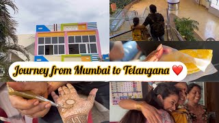 Day 1 || Travel Vlog || Mumbai To Telangana ❤️