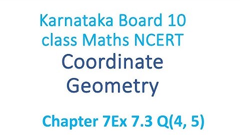 Coordinate Geometry Ch 7 Ex 7.3 Q(4, 5)@Yashmathscomputerclass