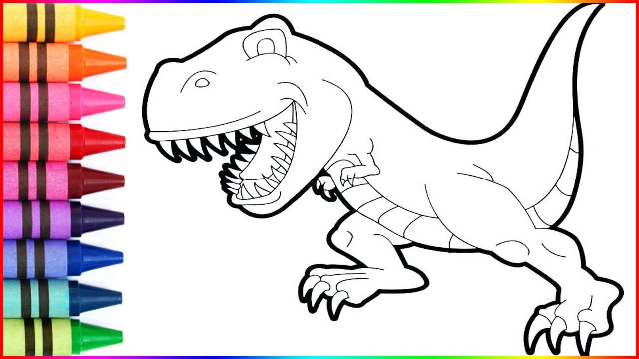 Coloring For Kids Dinosaurs | Fun With Colors - YouTube