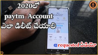 How To Delete Paytm Account In 2020 in telugu by ganeshtechintelugu