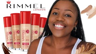 I'M NOT OKAY! RIMMEL LONDON LASTING FINISH 25 HOUR FOUNDATION FOR DARK SKIN| SOUTH AFRICAN YOUTUBER