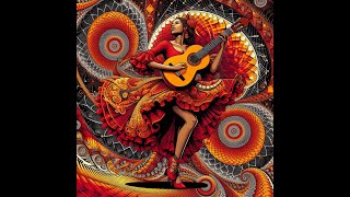 Dance of Embers. AI generated flamenco