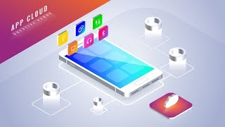 COOL ISOMETRIC ILLUSTRATION 2019 | BUSINESS APP CLOUD SLIDE DESIGN IN POWERPOINT PPT