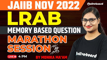 JAIIB November 2022 | JAIIB LRAB Previous Year Question Marathon Session | By Monika Ma
