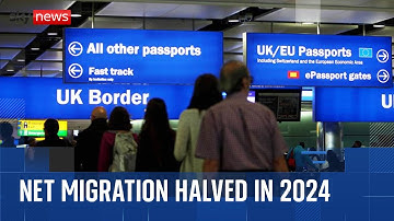 Biggest one-year drop in net migration to the UK