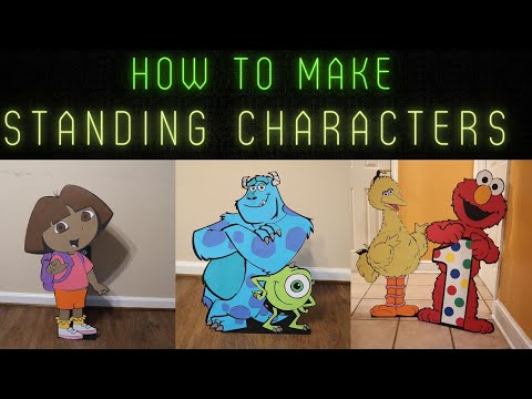 How to Make Standing Characters | How to Make Characters Stand | DIY Standing Party Props