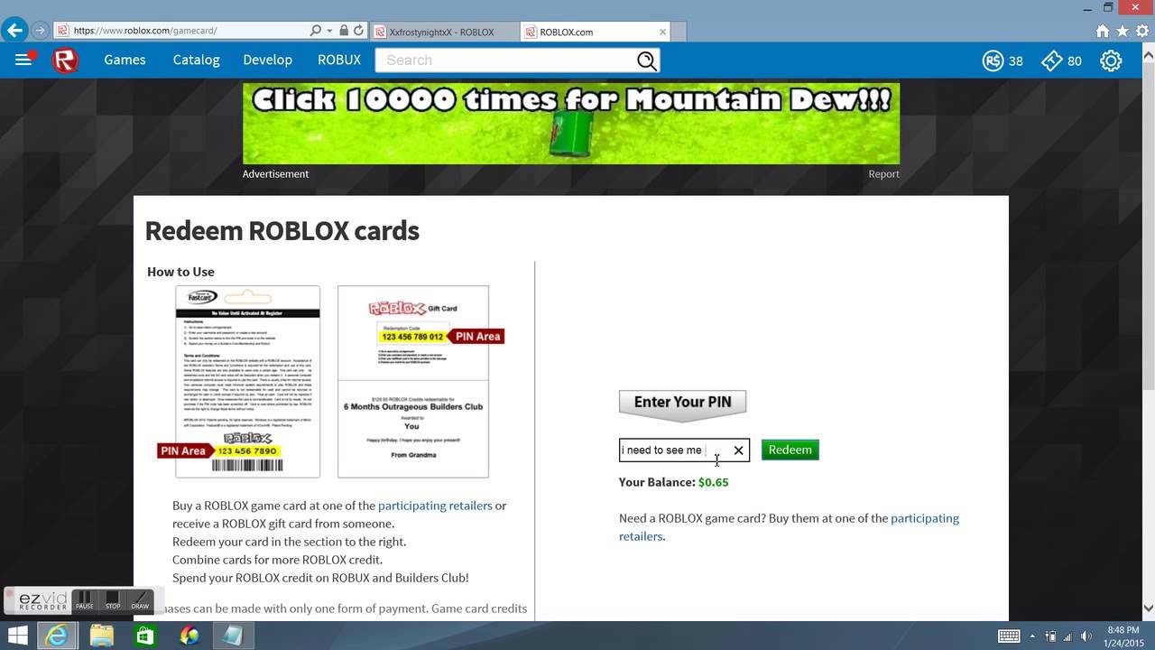 How To Redeem Robux Gift Card Code On Website