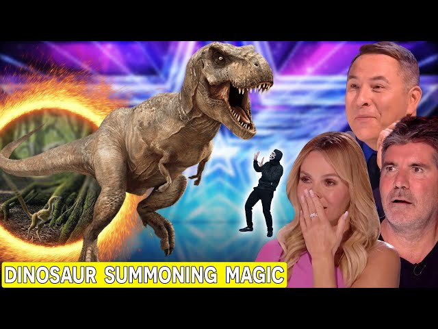 JOKER Magician SCARES The Judges with Summon Dinosaur | American Talent Show 2023 class=