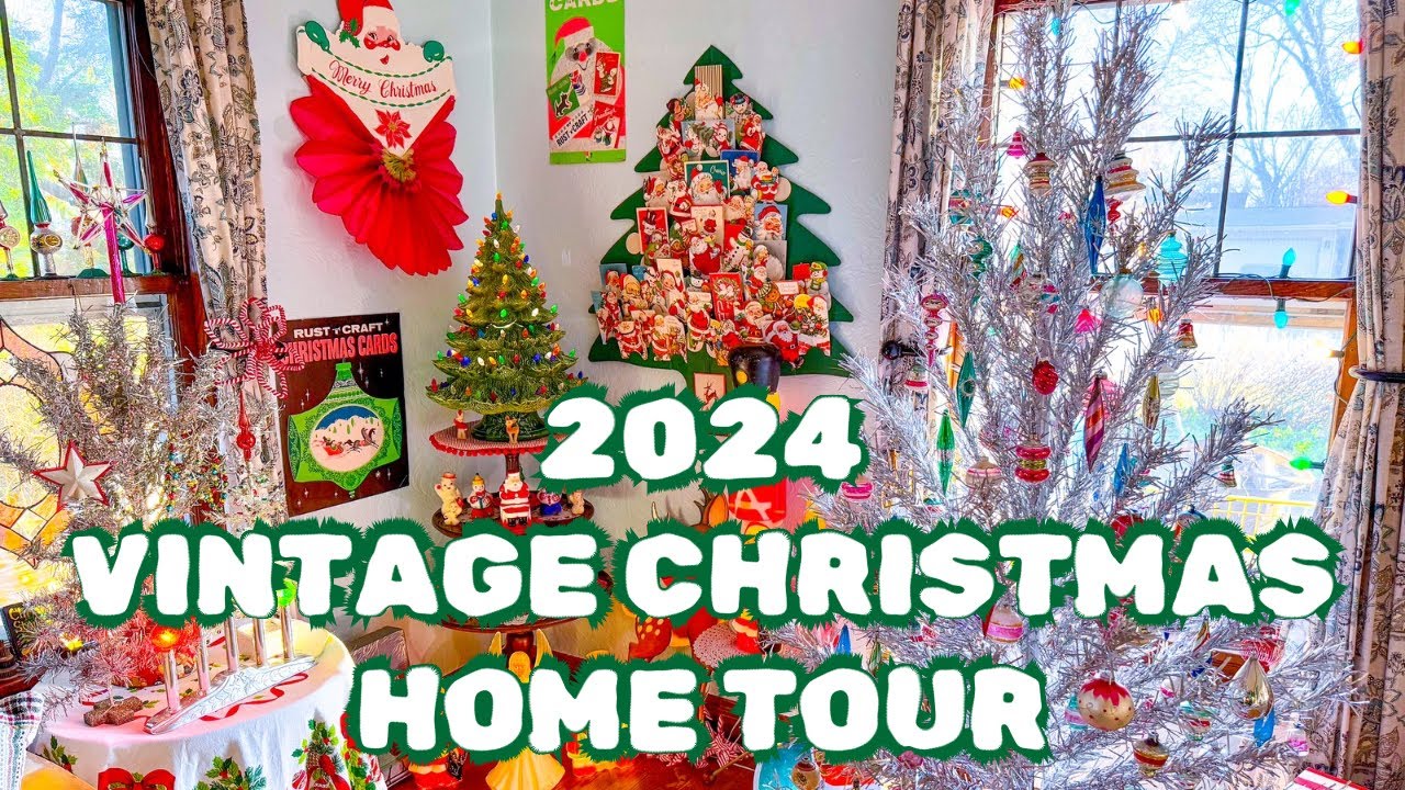 Vintage Christmas Home Decor Tour Thrifted Blow Molds Antiques, Homegoods & Michaels Decorating 2024