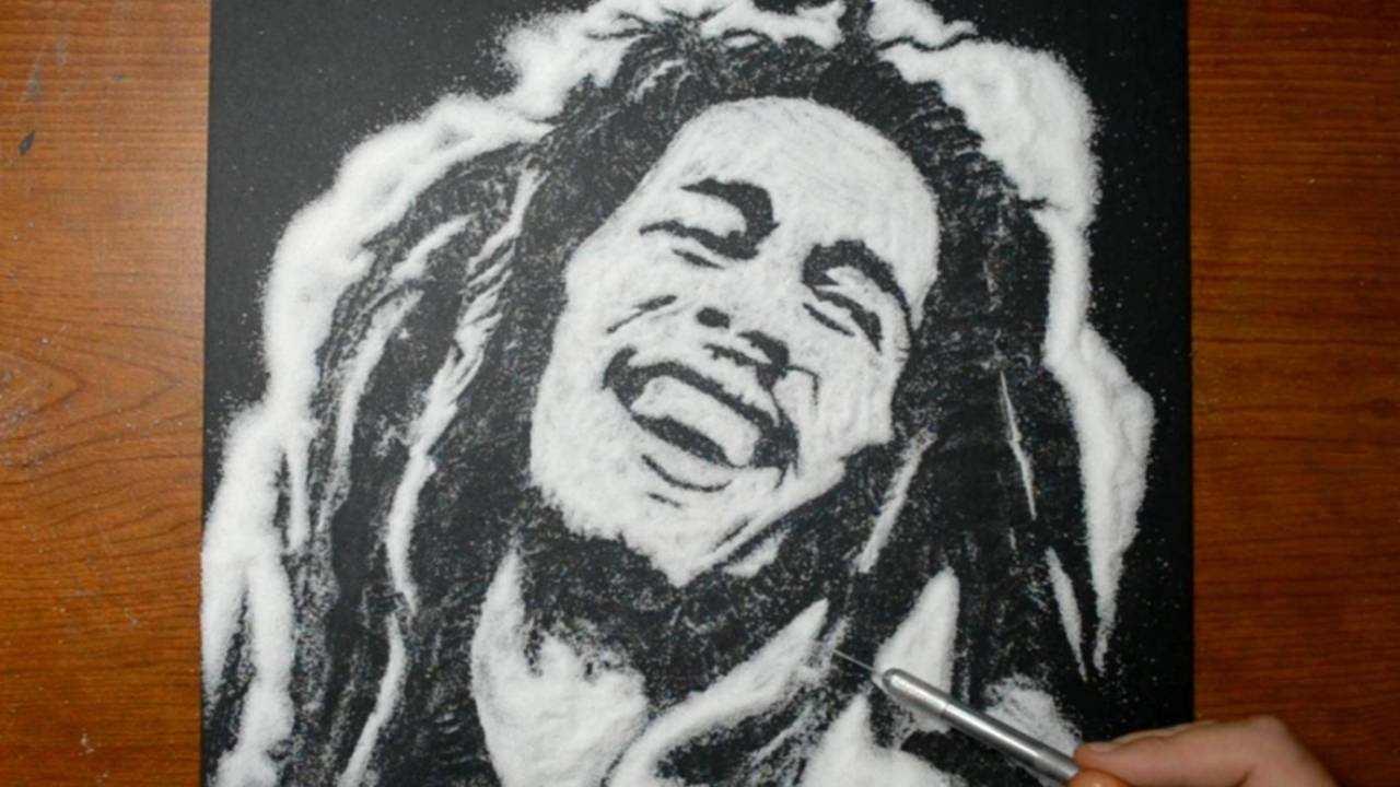 ⁣Drawing Bob Marley in Sugar