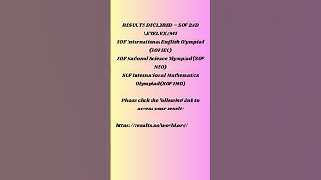 RESULTS DECLARED – SOF 2nd level examPlease click: https://results.sofworld.org/results #SOFresults