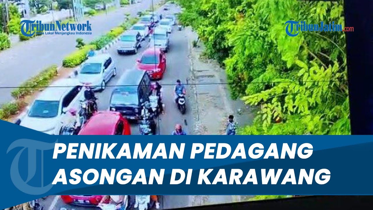 Detik-detik Penusukan Pedagang Asongan di Karawang, Terekam Kamera CCTV