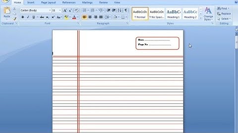 How to make  English Notebook paper?| Ms word tutorial in Urdu