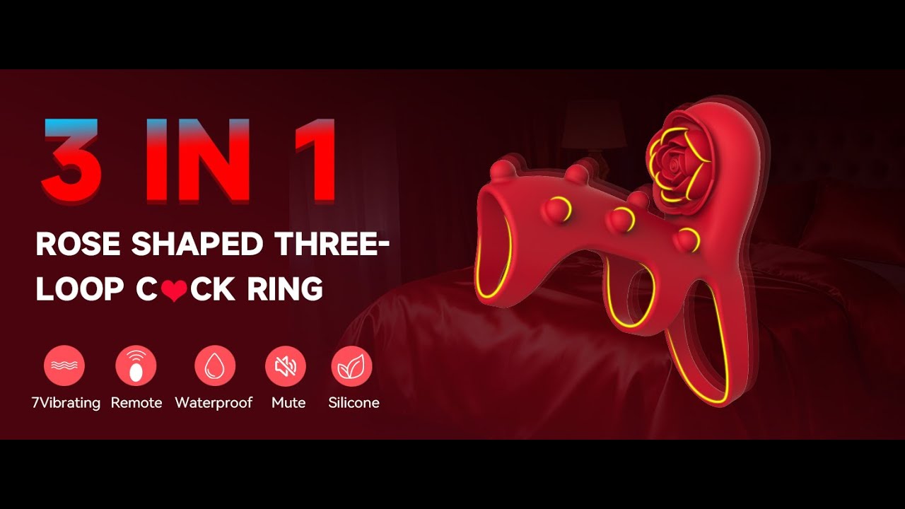 MSQ001-Red 3-in-1 Inel vibratii, Inel penis vibrator, jucarii sexuale cuplu