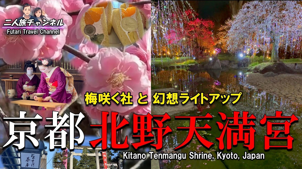 京都の旅｜北野天満宮 梅花祭と幻想ライトアップ｜献茶の儀・野点大茶会・とようけ茶屋・喫茶静香