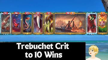 Trebuchet Crit to 10 Wins- NO COMMENTARY - Trebuchet Build - The Bazaar
