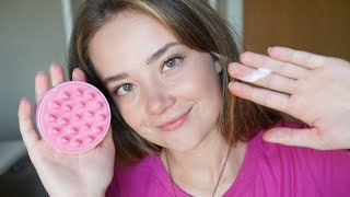 ASMR HAIR WASH For Anxiety & Sleep! Brushing, Water + Soap Sounds