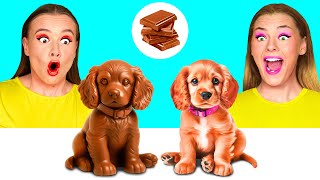 Real Food vs Chocolate Food Challenge | Simple Kitchen Recipes by Fun Challenge