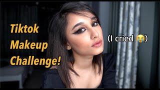 Trying out TikTok makeup in real life (I CRIED)!!