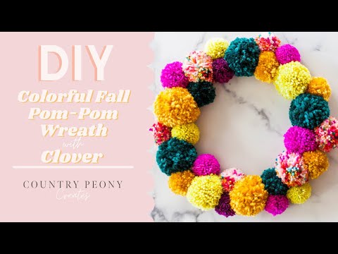 DIY Colorful Pom-Pom Christmas Tree – Clover Needlecraft