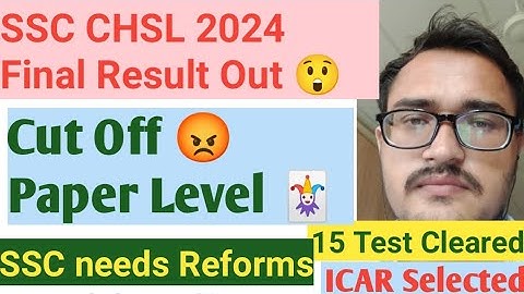 SSC CHSL 2024 Final Result Out 😲 🔥 Cutoff 😡 Paper Level 🃏 Deepak Sharma Maths #ssc #railway #ssccgl