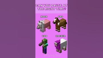 Minecraft Noob vs Pro vs God vs Hacker Pause Challange #shorts