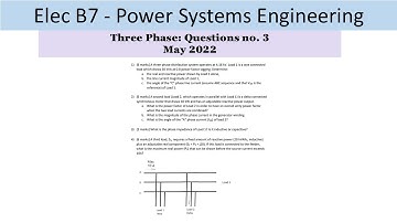 PEO solved examples (ELEC B7) Three Phase Question no. 3