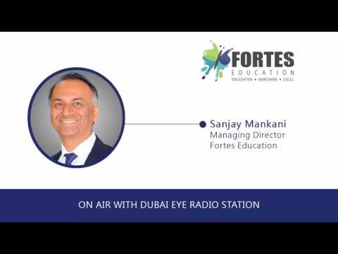 Sanjay Mankani, the MD of Fortes Education,  on air with Dubai Eye Radio