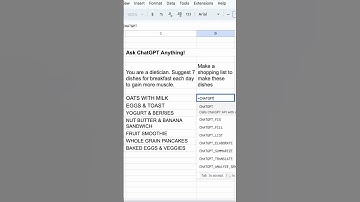 Use ChatGPT to plan your meals!