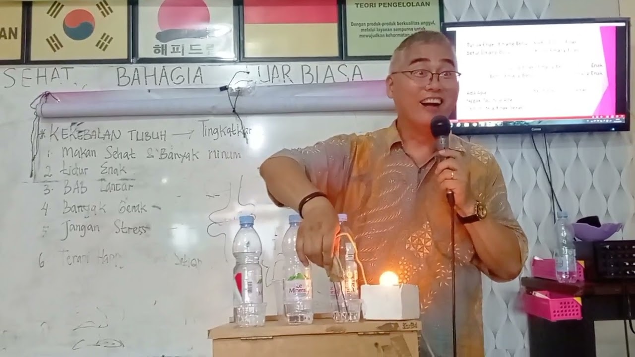 Test air mineral pakai media lampu bedanya pakai garam germanium dan gak pakai garam germanium