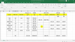 4 ply Calculation with Ink, Adhesive and Costing   Basic Calculation   gsm Calculator screenshot 5