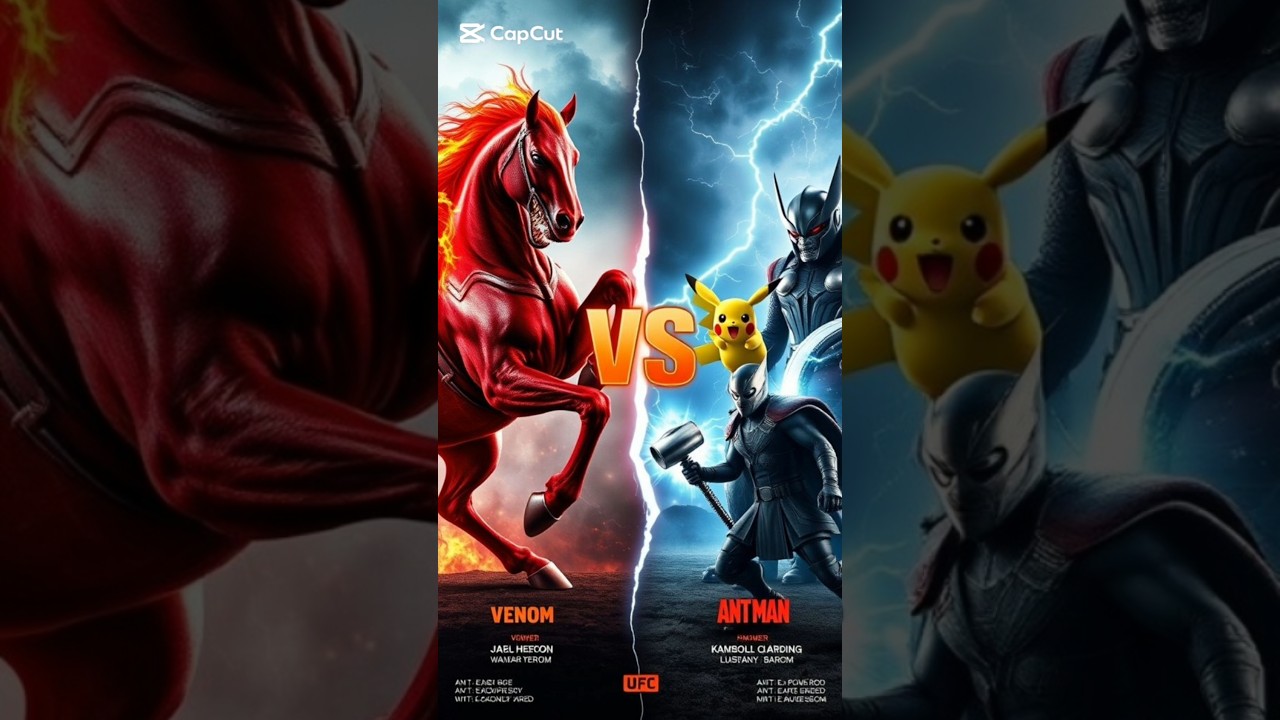 “Red Horse vs Venom, Pikachu, Thor & Ants ⚡🔥 | Ultimate Clash of Legends”