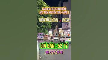 Bán nhà mặt tiền quận 1 đường NGUYỄN TRÃI, ngang 6,8m dài 8,3m, kết cấu 5 tầng  #bannhaquan1