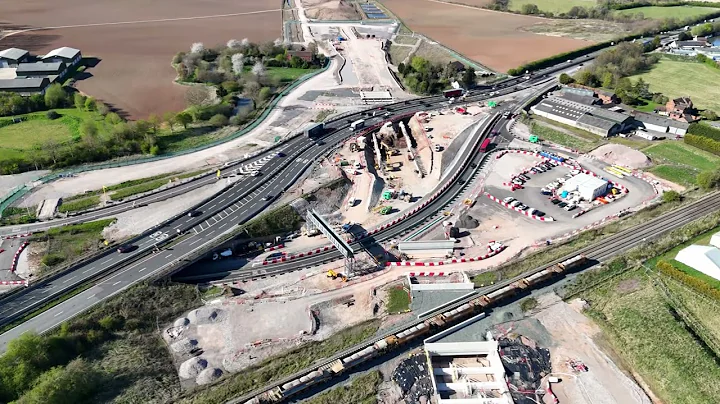 HS2 London-Birmingham-Manchester A38 streethay Whittington massive progress in April 2025
