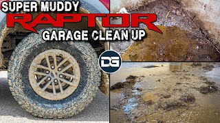 Super Muddy Pressure Washing and Garage Clean Up! | Dirty Muddy Ford Raptor