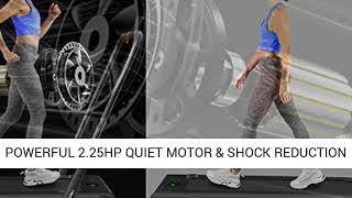 Goplus 2 in 1 Folding Treadmill, 2.25HP Under Desk Electric Treadmill, Installation-Free,with Remote