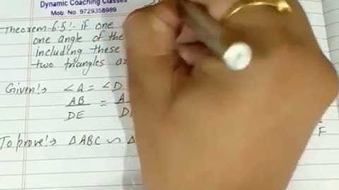 Theorem 6.5: SAS Similarity Theorem ,Class 10th Math