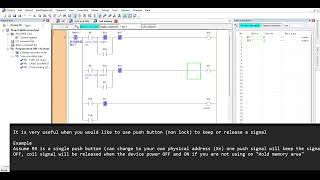 Panasonic FPWIN GR7S Self locking signal ladder programming