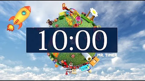 10 Minute Timer with Relaxing Upbeat Music and Alarm! Countdown Clock for Stress Relief!