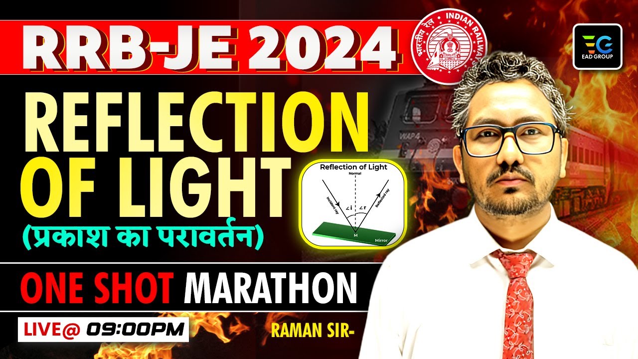 RRB JE 2024 Reflection Of Light RRB JE Science Class By Raman Sir Rrb je 2024 reflection of light rrb je science class by raman sir