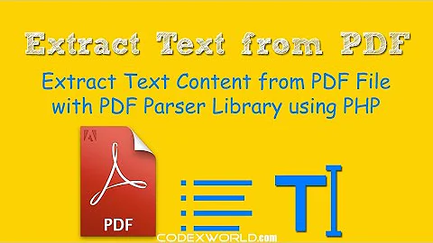 Extract Text from PDF using PHP