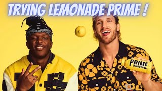 Trying Lemonade prime ! #prime #loganpaul #funnychallenge