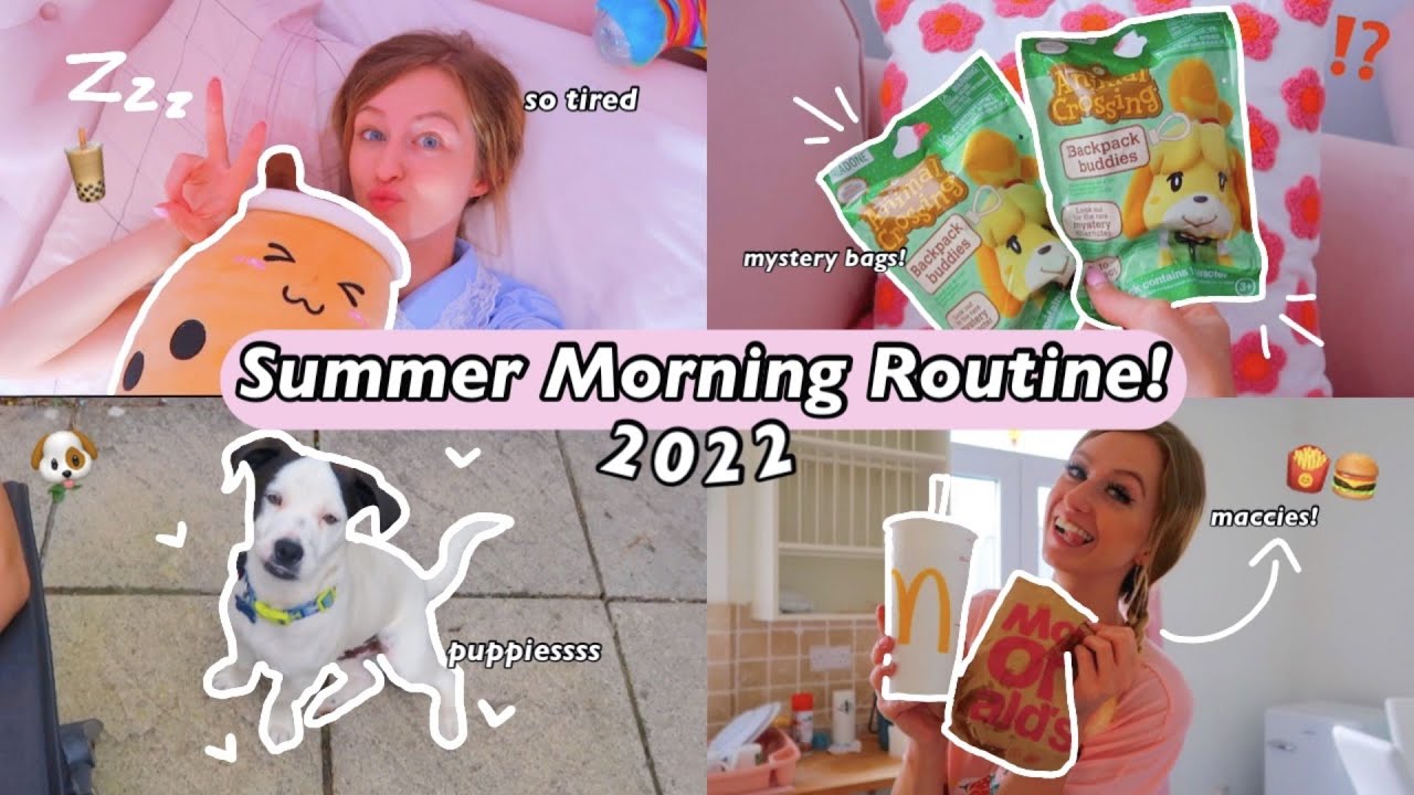 My *REALISTIC* Summer Morning Routine 2022!🥰🌤🛼🥞 (mystery bags, maccies breakfast, puppies etc!)💓