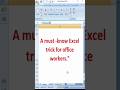 Excel Hiden Pro trick