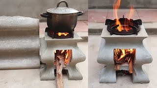 Creative Wood Stove From Cement And Proximang Roofing Sheets