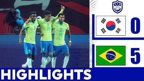Brazil vs South Korea 5-0 Highlights & All Goals Friendly 2025 🔥 Rodrygo Goal